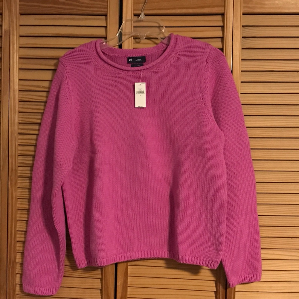 GAP Neon Pink Glow.  Roll Neck Sweater. Sz Large. Price is firm